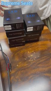 Laser LED Output Kecerahan Tinggi F2 H4 120W 7000LM Lampu Depan Mobil Cahaya Putih Sorot 2PCS