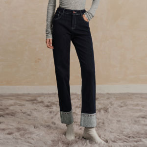 Yigue | Trendy Fitted Slim Straight 9-minute Denim Pants