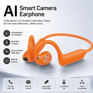 Wireless Sport BT 5.4 Headphones with 800w Camera 1080P Video Recording WiFi Transmission Music Comfortable Wearing Headphones