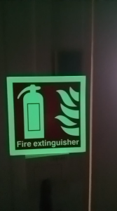 Fire Extinguisher Signage Photoluminescent (Glow in the dark)  15CM X 15CM