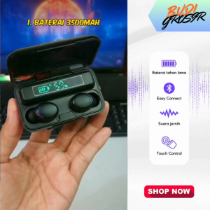 Earphone TWS F9-5 – Headset Bluetooth Sport & Musik