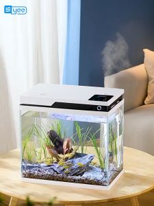 YEE Aquarium Tank Automatic Feeding & Humidifying Ultra 4K Glass Desktop Small Fish Tank Eco-Friendly