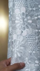 SJD Lace African Cotton Lace Fabric 2023 New Arrivals Swiss Cotton Lace Fabric with Crystal for Sewing Wedding Party Dresses