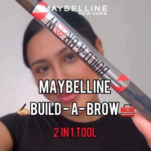 Maybelline Build-A-Brow 2-in-1 Brow Pen + Sealing Gel: Waterproof Natural-looking Full Brows Eyebrow Eyebrow Pencil Brow Eyebrow Gel Eyebrow Pen
