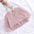 Baby Girl Knitted Cardigan Sweater Jacket Long Sleeve. 