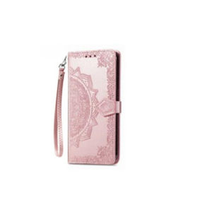 LS | Embossing Leather Flip Case For Samsung Galaxy S26 S25 S24 S23 S22 S21 Note20 Ultra + Plus FE Card Wallet Phone Bag Wrist Strap