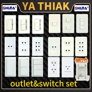 Shuta Outlet & Switch Set – 1Gang / 2Gang / 3Gang – Classic & Wide Series – Durable & Stylish