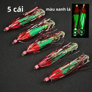Ackibbik 5 Chiếc Mồi Câu Mực Phát Sáng Trong Bóng Tối Móc Câu Hình Ô Mồi Câu Cá Cho Mực Nước Mặn & Bắt Bạch Tuộc