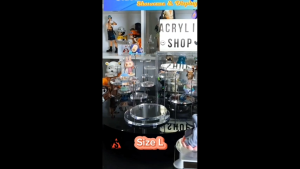 ชั้นวางโมเดล ชั้นวางของ ชั้นวางโชว์สินค้า โชว์ของสะสม อะคริลิค แบบ3ช่อ Size L ขนาดช่อใหญ่ 9.5cm. ก้านสแตนเลส แข็งแรง ส่งเร็วสุดๆ