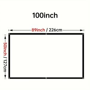 100/120/133inch Projector White Screen Portable Projection Screen16:9Outdoor Movie Screen For Travel Home Theater For HY300