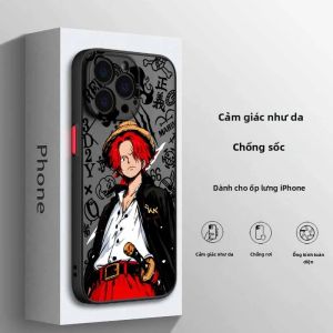 One Piece | Ốp Điện Thoại Silicone Mềm Trong Suốt Mờ Kiểu One Piece Straw Hat Gang Dành Cho iPhone 17/16E/16/15/14/13/12 Mini Pro Max Plus - Chống Trầy Xước Chống Bụi Chống Trượt