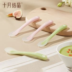 TEN-M JOURNEY 2-Pack Baby Silicone Spoons for First Stage - Training Feeding for Infants BPA-Free