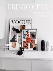 Fashion Magazine Poster Decoration Painting Scandinavian Ins Clothing Store Photo Decoration Figure Vogue Bedroom Living Room Hanging Painting