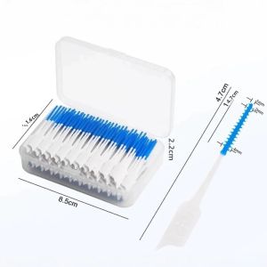 40/10 Chiếc Bàn Chải Kẽ Răng Cao Su Mềm Làm Sạch Răng Miệng Bàn Chải Đánh Răng Cho Người Lớn Vệ Sinh Răng Miệng Dụng Cụ Làm Sạch Răng Hộp Đựng