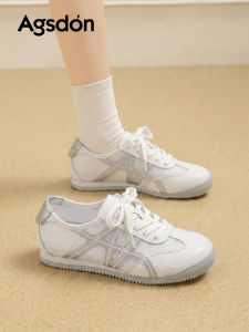 Agsdon | Breathable White Casual Athletic Shoes