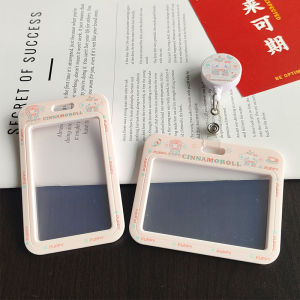 Vỏ Đựng Thẻ Học Sinh Dễ Thương Hình Chú Chó GINGER Dog Hai Mặt Trong Suốt Có Thể Mở Rộng Thẻ Trang Trí Ngực Thẻ Thông Tin Thẻ Truy Cập