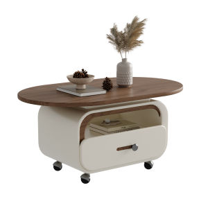YINANWANG | Retro Cream Style Luxury Movable Side Table