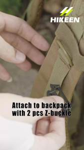 Hikeen X-PAC Tactical Backpack Water Bottle Holder Foldable Tactical Molle Water Bottle Pouch with Drawstring Open Lightweight Wear-Resistant Mesh Water Bottle Holster with Carabiner