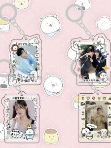 Móc Khóa Gấu Tự Ti Acrylic Quà Tặng Cặp Đôi Móc Khóa Cặp Đôi Bạn Thân Túi Học Sinh Trang Trí Treo Theo Yêu Cầu