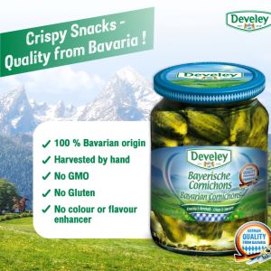 Develey (ดิวีเลย์) Bavarian Cornichons (แตงกวาดองเล็ก) ขนาด 330 กรัม