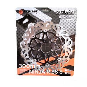 Piringan Disc Cakram Set Depan Belakang Model PSM Hitam NINJA R 150/NINJA S/NINJA SS PNP Tersedia 2 UK untuk Fort 260mm/300mm/Rear 220mm Pnp