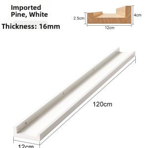 Non-drilling Wall Mounted Wooden Shelf
