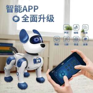 หุ่นยนต์สมาร์ทสุนัขของเล่นสําหรับเด็กรีโมทคอนโทรลเสียงเปิดใช้งานเต้นรําสุนัขเดินสําหรับเด็กทารก Interactive Plaything