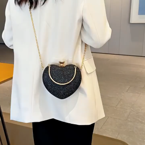 G52197 CLUTCH BAG PARTY BAG LOVE TAS PESTA BENTUK LOVE HANDBAG PESTA WANITA IMPORT