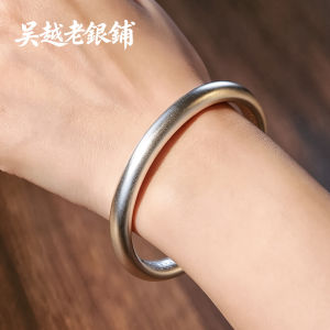 WU YUE JEWELRY | Ancient Technique Heart Sutra 9999 Pure Silver Bracelet