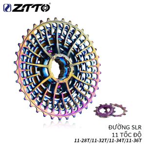 Bộ Líp Xe Đạp Gravel Siêu Nhẹ ZTTO 11 Tốc Độ 11-36T Nhiều Màu Sắc Bộ Bánh Răng Xe Đạp Đường Trường Bằng Thép Răng 34T Cầu Vồng K7 11v