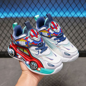 KUOBURENSHENG | Light-up Anti-slip Cool Car Design Kids Sports Shoes