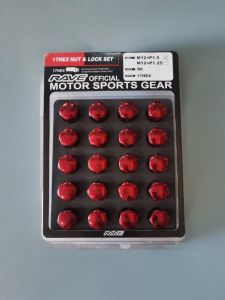 🚩5.5(ร้าน​แนะนำ​) น็อตล้อรถยนต์ ​ซิ่ง เกลียวเหล็ก​ชุบสี​ เบอร์17​ เกลียว1.5​ สต็อกแน่น