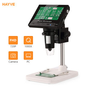 Kính Hiển Vi Kỹ Thuật Số Hayve 1200X 12MP Kính Lúp Sửa Chữa Mạch PCB Cầm Tay Cho Tiền Xu Tương Thích Với Windows/Mac OS