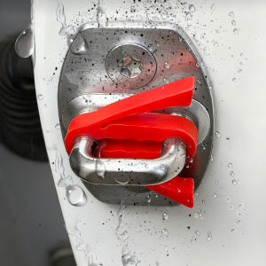 SEAMETAL Car Door Lock Shock Absorber Pad Silicone Strip Door Lock Buckle Protector Cover Sound Damper Buffer Deadener