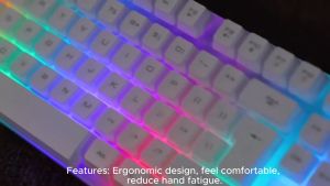 Mechanical Hand-feeling Keyboard and Mouse Set Rainbow Hanging Backlight Gaming keyboard LED Keyboard Letter Glow Keys Glow USB Wired for PC Laptop