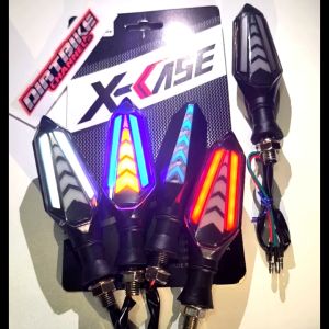 Lampu Sein Sen LED RUNNING Set Kanan Kiri X-Case Original Racing UNIVERSAL Semua Motor