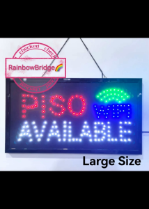 RAINBOW BRIDGE LED SIGN "PISO WIFI AVAILABLE (Small-Large) #SIZE: W48cm & W60cm BIG #881