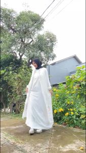 Gamis Bordir Mewah Timbul Safira Dres Crinkle Airflow Busui Friendly Dress Kondangan Wanita Elegan