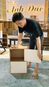 Tủ Bắc Âu để sàn nhiều tầng chất liệu gỗ MDF phong cách tối giản hiện đại kích thước đa dạng