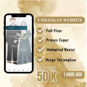 UNDANGAN PERNIKAHAN DIGITAL WEBSITE CANTIK ELEGAN DAN UNIK