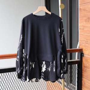 Atasan Blouse Chic Mix // Blouse Plisket mix Knit // Atasan wanita terbaru