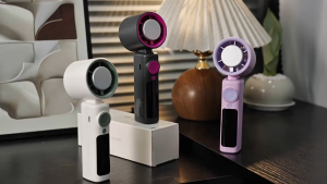 Handhold Mini Fan 6000Mah Rechargeable 199 Gear Refrigeration Cool Wind Turbo Led Display Foldable Jet Portable Fan