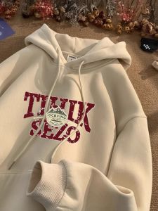 Pure Cotton Khaki Hoodie Mens Spring Autumn Student New American Retro Heavyweight Youth Jacket Loose Business Casual