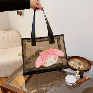 Sanrio My Melody Large Capacity Waterproof Jelly Bag Korean Style Shoulder Bag for Swimming And Bathing Storage Organizer