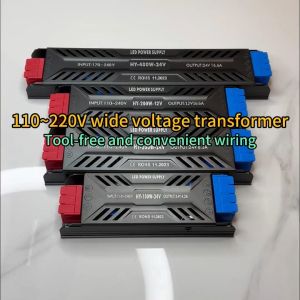 【High-Efficiency】Ultra-Thin LED Driver - DC12V/DC24V 【60W/100W/150W/200W/300W/400W Options】 - Ideal Lighting Transformer for LED Light Strips