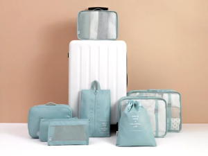 7-Piece Travel Storage Set – Lockable Waterproof Bags for Shoes Clothes & Cosmetics