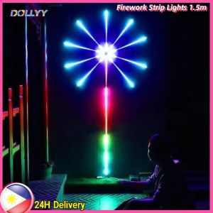 [🇵🇭 24h Delivery] Dollyy 2025 RGBIC Firework Strip Lights 1.5m+10pcs 0.5m 5v Strips LED Music Light Lamp Phone APP USB RGB Bluetooth Smart Neon