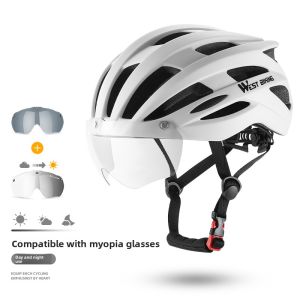 West Biking | Bicycle Helmet with Windshield and Tail Light