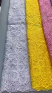 2026 New Style African Mesh Tulle Lace Fabric Sky‑Blue Floral Rope Embroidery French Net Lace For Women Evening Gown DIY Sewing