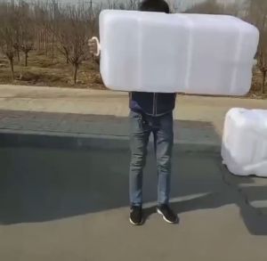 Large capacity of water storage tank of household water tower pressure Anti aging switch horizontal belt leading plastic High temperature resistance outdoor white kitchen roof Food grade horizontal water tank thickened plastic bucket